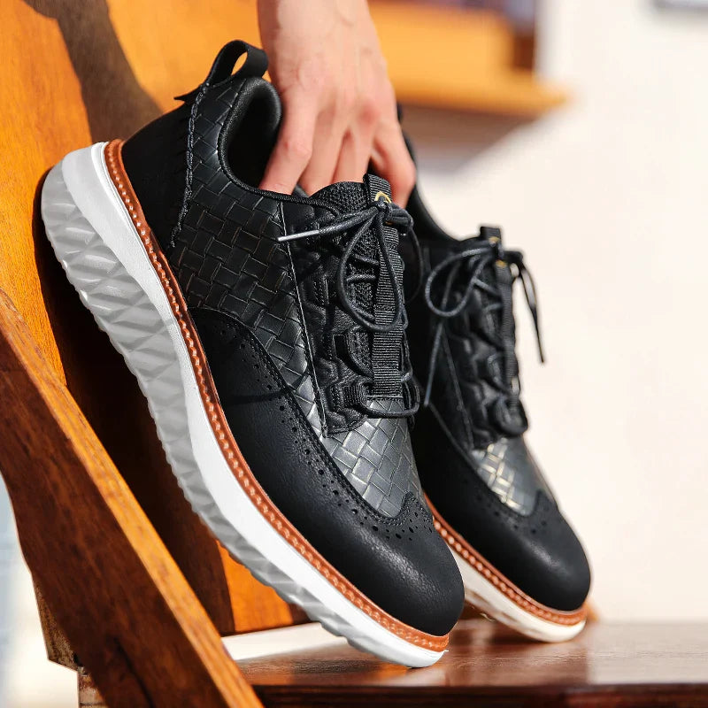 Oxford Ridge Faux Leather Sneakers