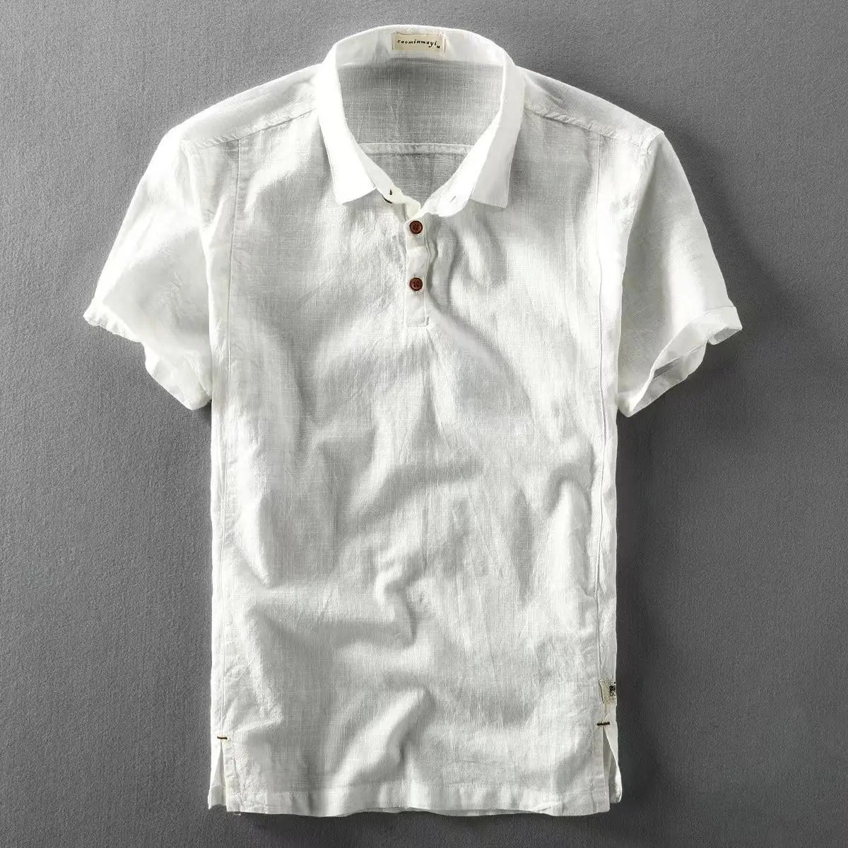 Lucenzo Summerweight Linen Polo Shirt