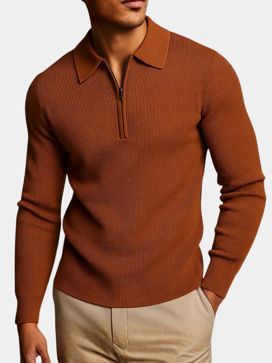 James™ | Oakridge Knit Zip Polo