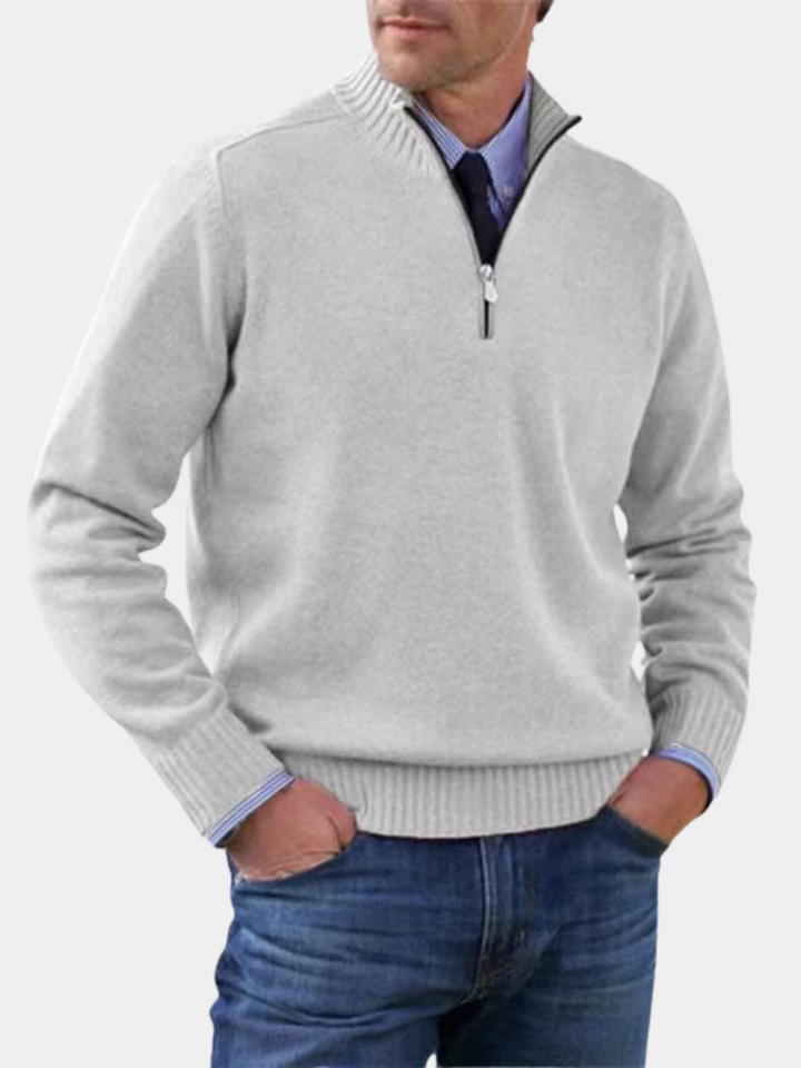 James™ | Elegant Men's Quarter-Zip Pullover