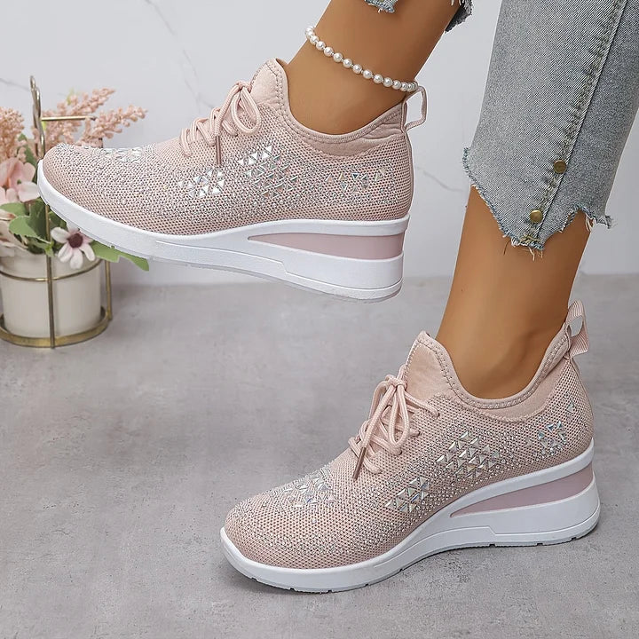 Emily – Orthopedic Trainers with Sparkling Rhinestones