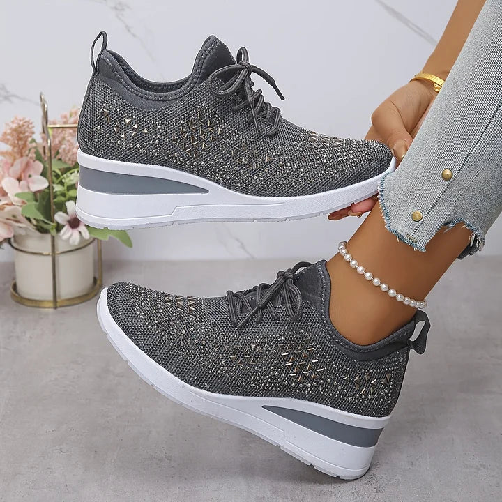 Emily – Orthopedic Trainers with Sparkling Rhinestones