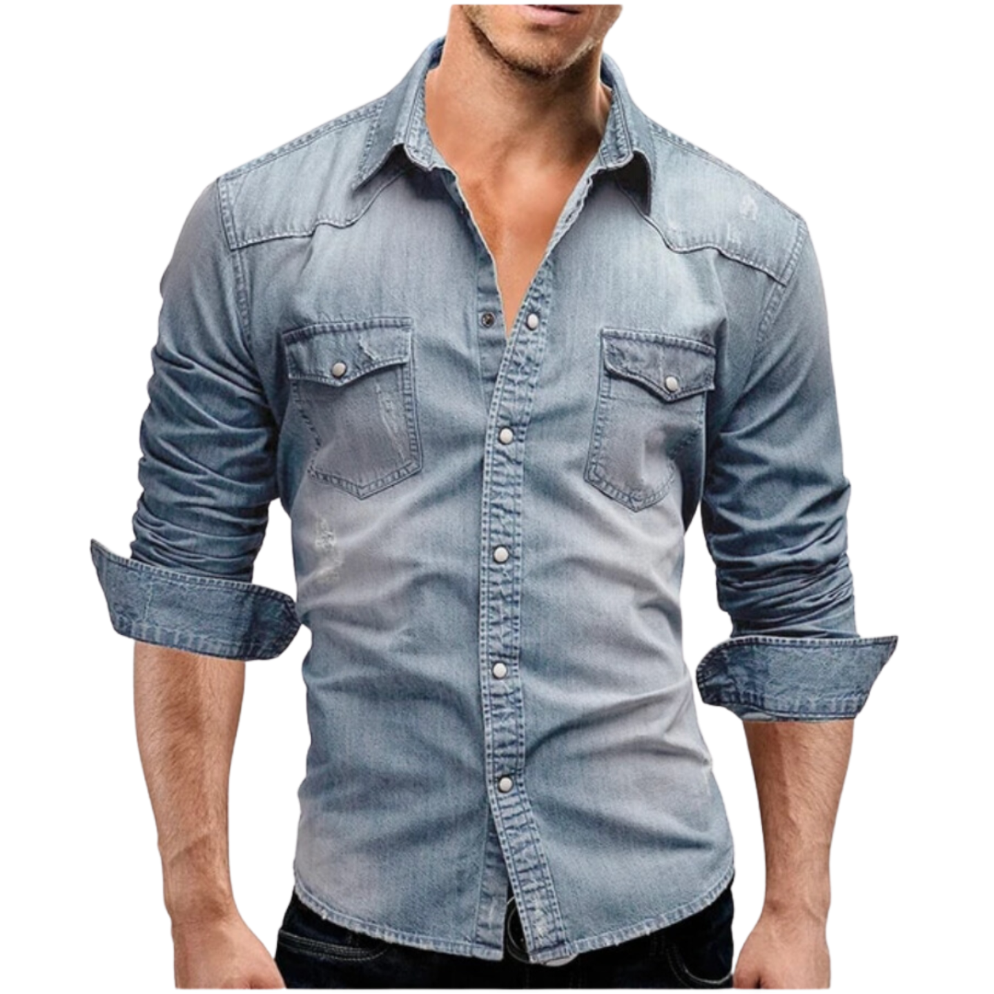 James™ | Modern Denim Shirt