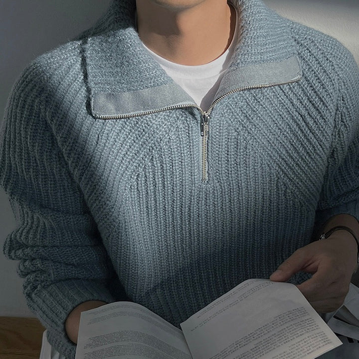 James™ | Quarter-Zip Azure Pullover